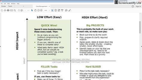 Action Priority Matrix Tool Youtube