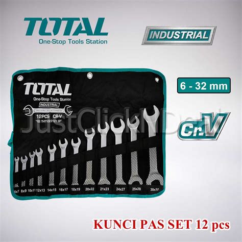 Jual TOTAL Kunci Pas Set 12 Pcs 6 32 Mm Double Open End Wrench