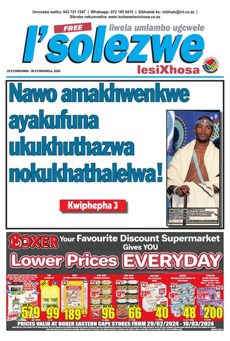 Isolezwe LesiXhosa Newspaper Get Your Digital Subscription