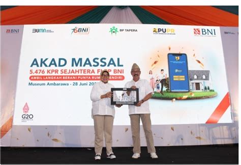 BNI Gelar Akad Massal 5 467 Debitur Program KPR Sejahtera FLPP