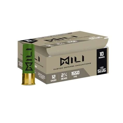 Mili 12GAx2 3 4 1oz Slug 1550 FPS 10 Rds The Gun Dealer