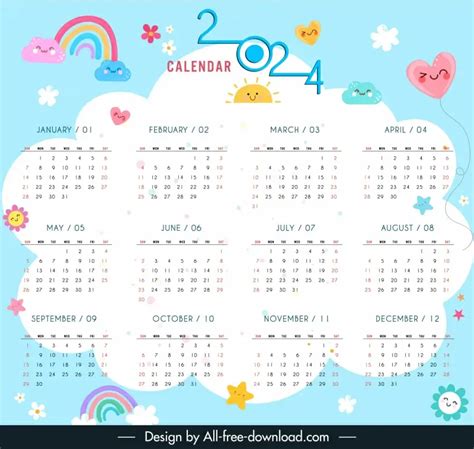 Calendar 2024 Printable Cute - Freddy Ethelyn