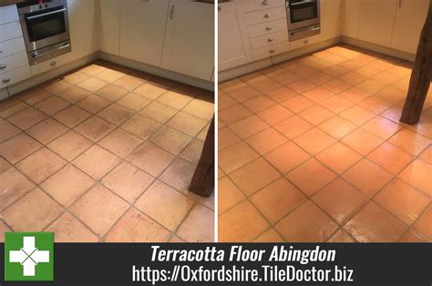 Deep Cleaning And Sealing Terracotta Floor Tiles In In Oxfordshire