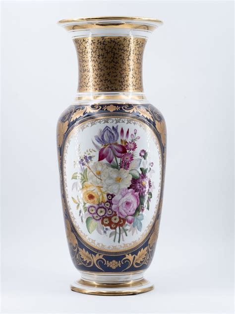 Proantic Grand Vase En Porcelaine De Paris Xixe Si Cle