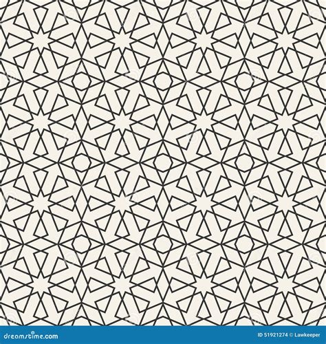 Abstract Seamless Geometric Islamic Wallpaper Pattern Stock Vector ...