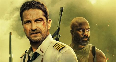 Gerard Butler Y Mike Colter En El Póster Español De El Piloto