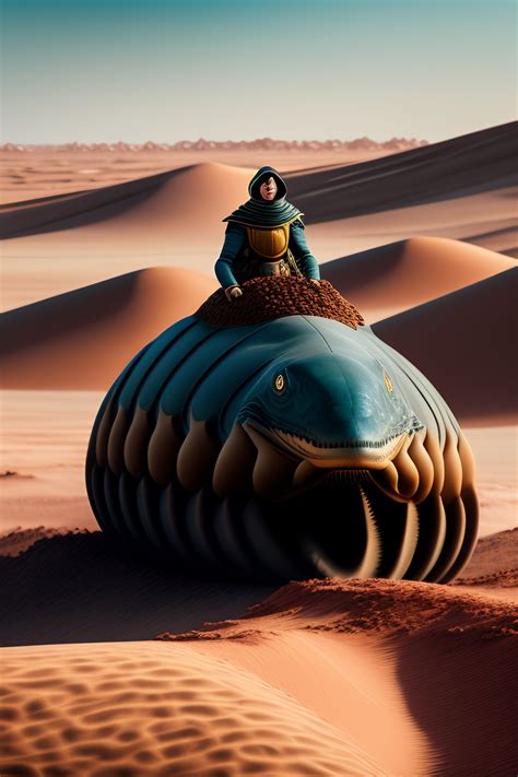 Lexica Paul Atreides Riding A Sandworm