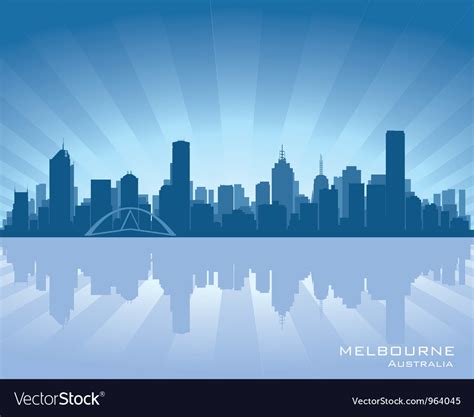 Melbourne Australia Skyline Royalty Free Vector Image