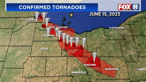 Northeast Ohio Tornadoes Where Did Tornadoes Touch Down On June 15