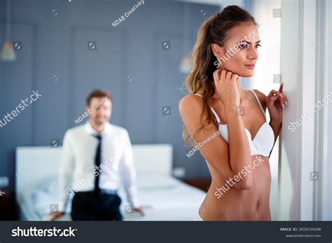 Sexy Woman Beautiful White Lingerie Stock Photo 2059729298 Shutterstock