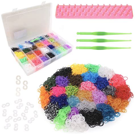 Piece Colourful Loom Band Diy Kit Loom Board S Clips Hook