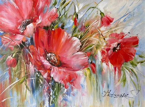 Red Poppy Painting