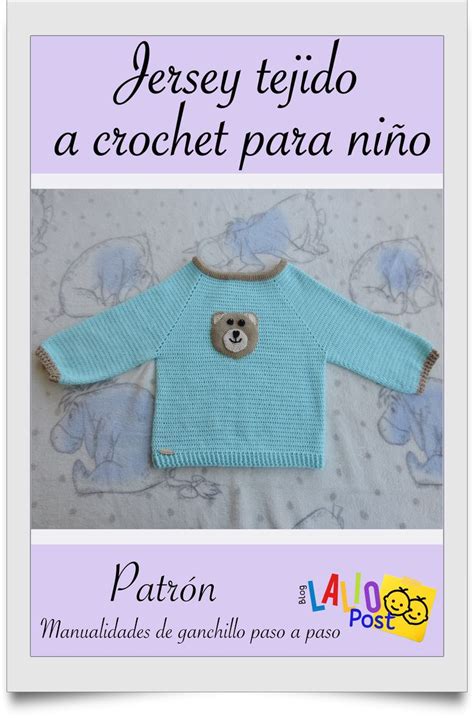 Jersey tejido a crochet para niño Tejidos a crochet Patrones Sueter