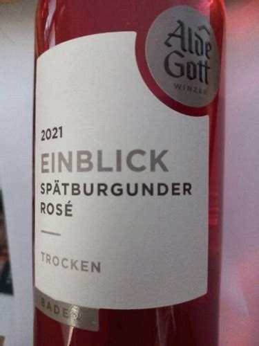 Alde Gott Einblick Spätburgunder Rosé Trocken Vivino US