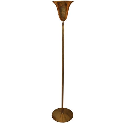 French Art Deco Torchiere In Brass At 1stdibs