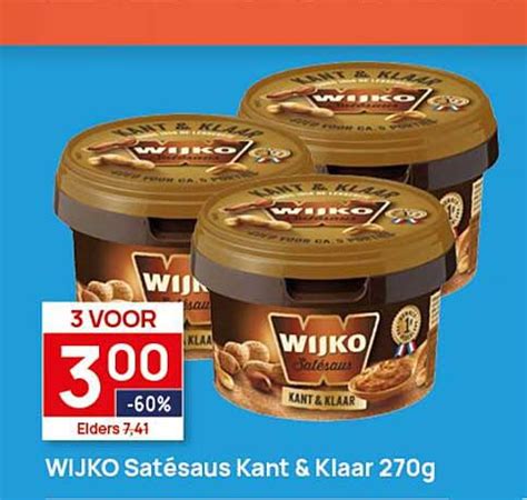 Wijko Sat Saus Kant Klaar G Aanbieding Bij Butlon Folders Nl