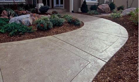 Concrete Sidewalk Design Decorative Options For A Concrete Walkway