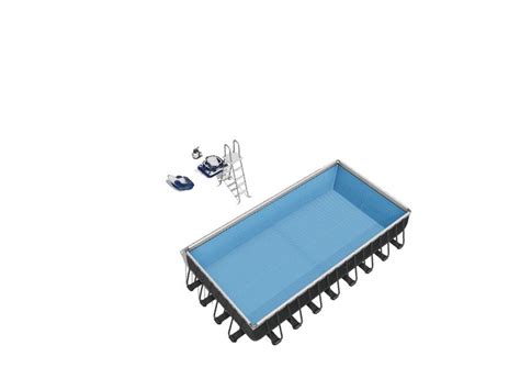 Intex 32-ft x 16-ft x 51.6-in Metal Frame Rectangle Above-Ground Pool with Filter Pump,Ground ...