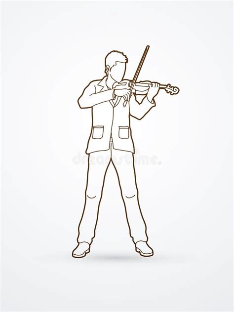 Man Silhouette Playing Violin Stock Illustrations Man Silhouette