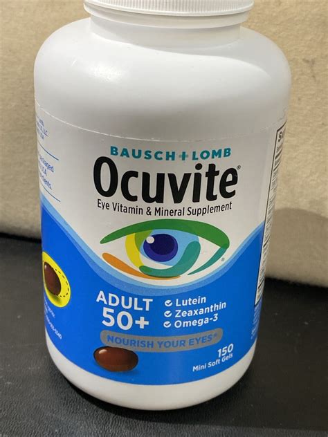 Bausch And Lomb Ocuvite Adult 50 Eye Vitamin Mineral Supplement 150 Softgel 1124 324208465714 Ebay