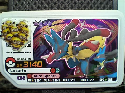 Pokemon Gaole Original 4 Stars Pokemon Gaole Disc 06 054 Lucario With