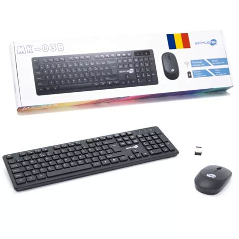 Kit Souris Et Clavier Sans Fil Layout Roumain Ro Blanche Kit Set M K