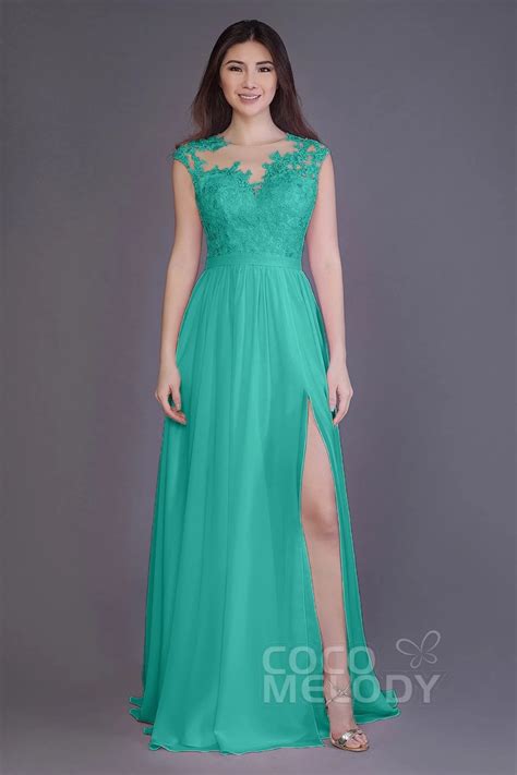 Sheath Column Floor Length Chiffon Bridesmaid Dress Pr3554 Floor