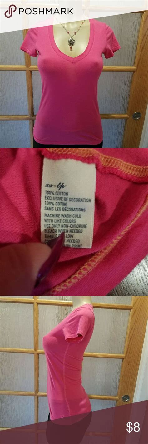 American Eagle Outfitters Hot Pink T Shirt Just A Little Pink T Thats