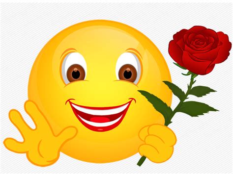 Smileyroterose Smiley Blumen Smileys Emoji Bilder