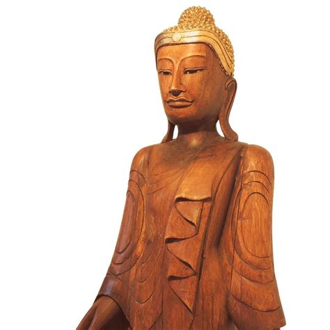 Buddhastatue Holz Geschnitzt Original Cm