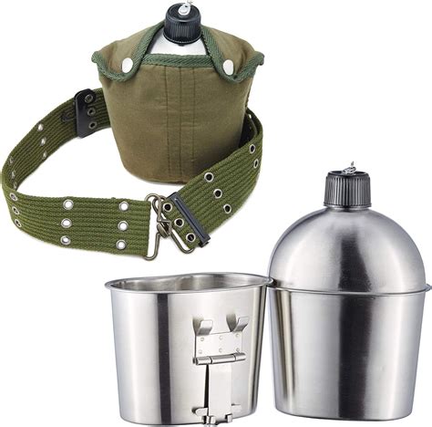 Sfeomi Military Canteen Qt G I Army Stainless Steel Canteen Military