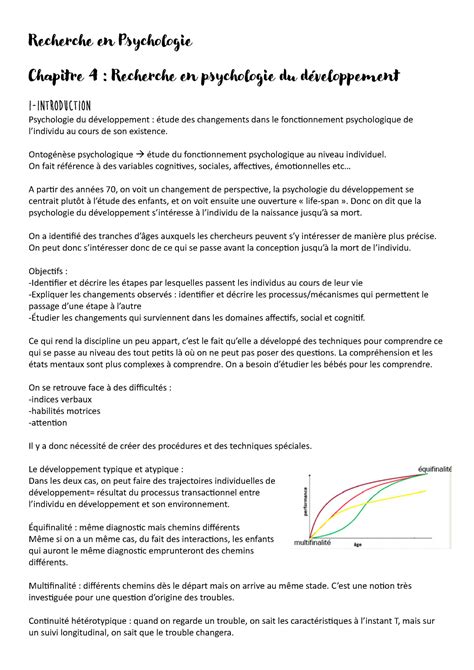 Recherche en psychologie du d Ãveloppement 2 Recherche en