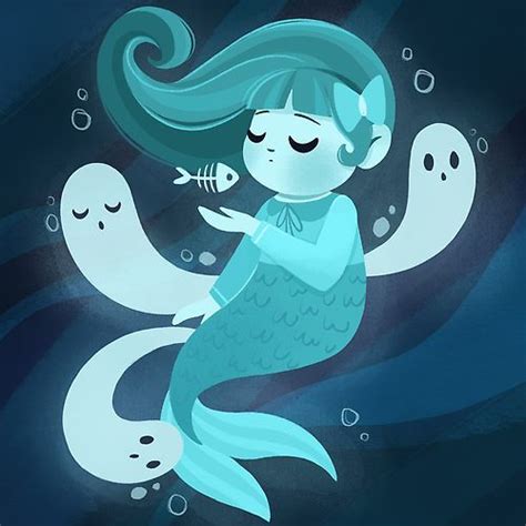 Ghost Mermaid By Lobomaravilha Mermaid Mermaid Drawings Still Image