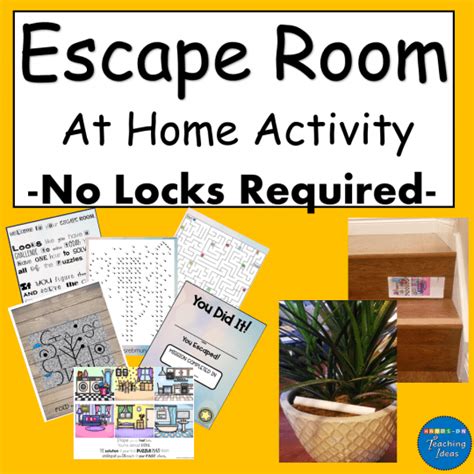 DIY Escape Room "Around the House" Print and Go - Hands-On Teaching Ideas