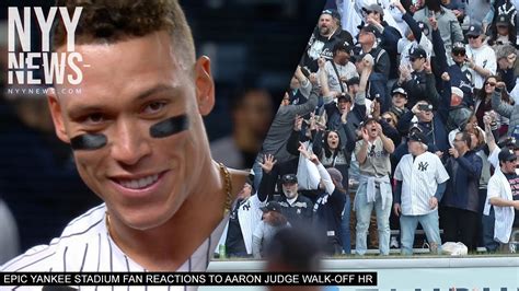 EPIC Yankee Stadium Fan Reactions To Aaron Judge Walk-Off HR ...