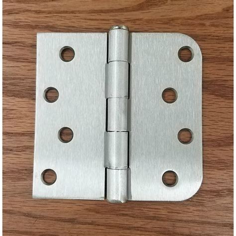 4 Inch Exterior Door Hinges With 58 Inch Radius Square Corner Satin