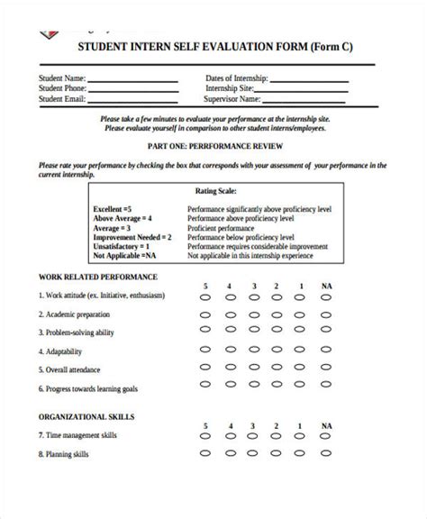 Free 54 Student Evaluation Forms In Pdf