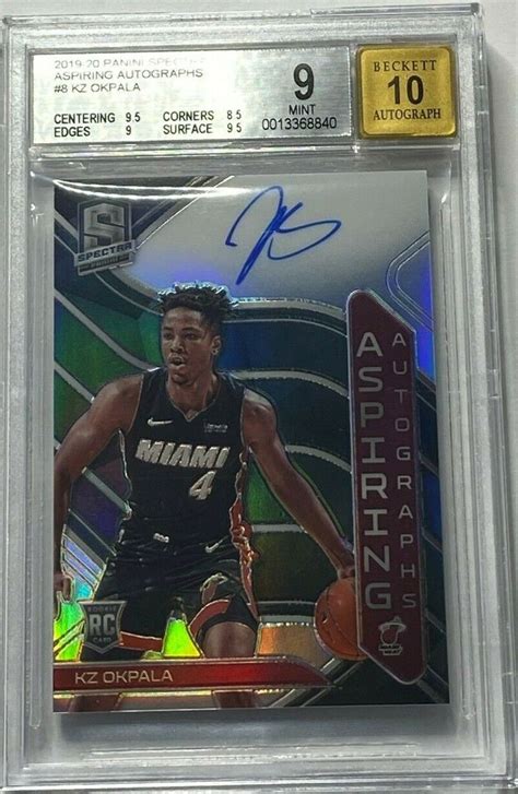 Panini Spectra Kz Okpala Rc Auto Prizm Aspiring Auto Bgs Pop