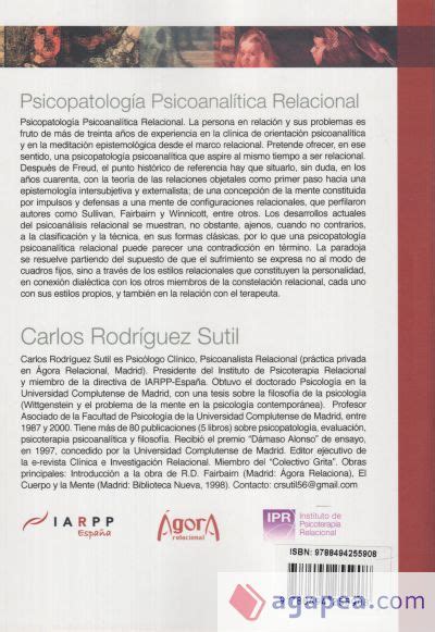 Psicopatologia Psicoanalitica Relacional Carlos Rodriguez Sutil