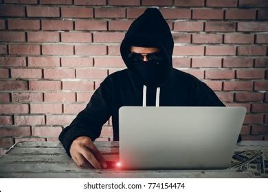 Hacker Try Hack Steal Information System Stock Photo