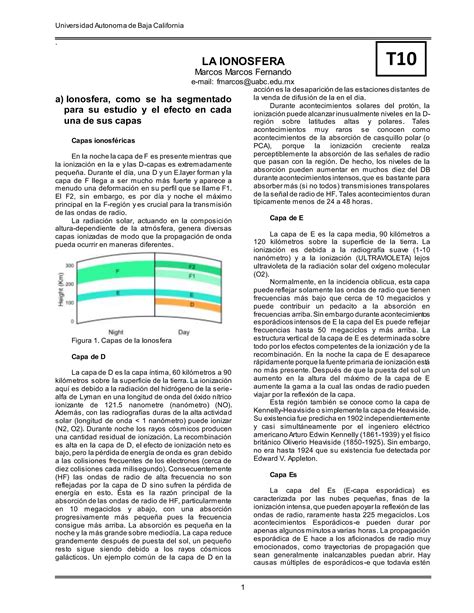 La Ionosfera Y Las Comunicaciones Pdf