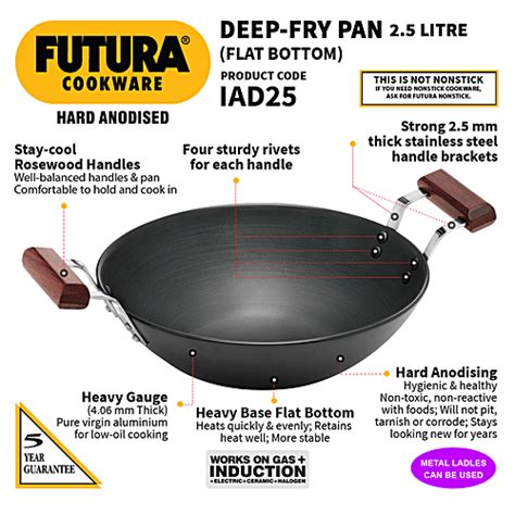 Buy Hawkins Futura Deep Fry Pan With Short Handles Hard Anodised