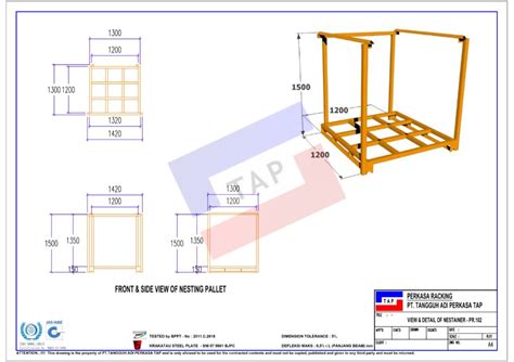 Stack Able Steel Pallet Pallet Besi Susun Pallet Plastik Perkasa