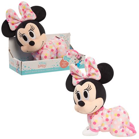 Disney Baby Musical Crawling Pals Plush, Minnie Mouse, Interactive ...