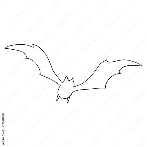 Hand Drawn Halloween Set. Bat. Stock Vector | Adobe Stock