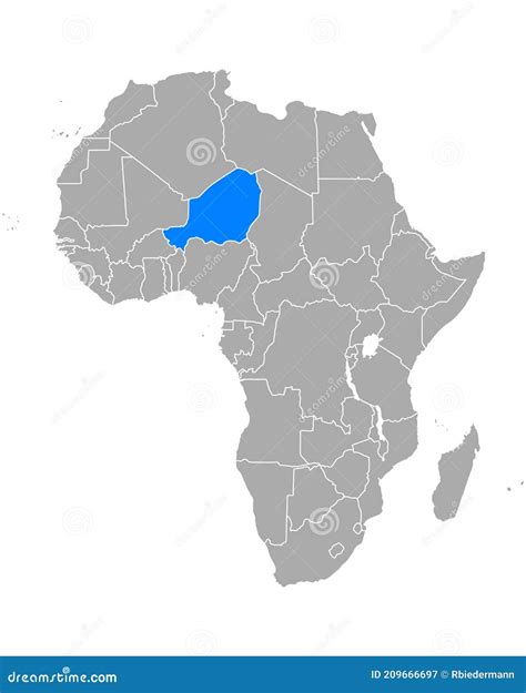 niger on the map of africa 2