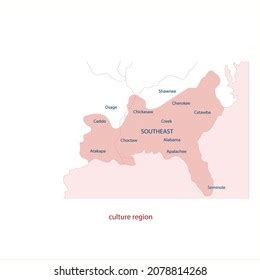 Culture Region Map Vektor Southeast Stock Vector (Royalty Free) 2078814268 | Shutterstock