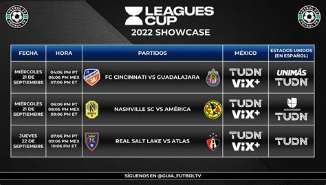 Fútbol Tv On Twitter ⚽️ Agenda Fútboltv 🏆 Leagues Cup Showcase 2022 ⏰ 📺 Horarios Y Tv