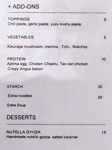 Menu At Daikan Restaurant Dubai Lake Shore Tower 1