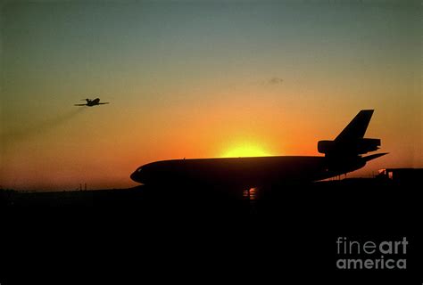 Douglas DC-10 in a Sunset Glow at LAX Photograph by Wernher Krutein - Pixels